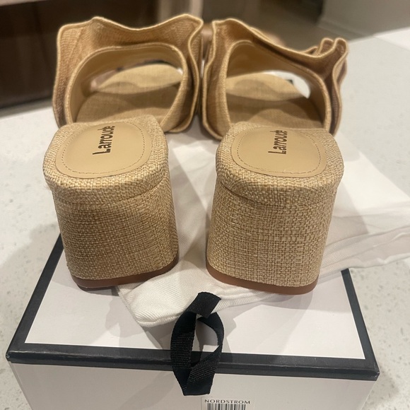 Larroude Tan Ruffle Heels - Picture 6 of 8